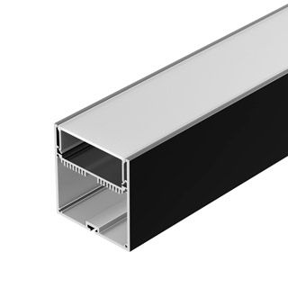 Профиль с экраном SL-LINE-7477-2500 BLACK+OPAL (Алюминий)
