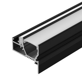 Профиль STRETCH-20-WALL-D-SIDE-2000 BLACK (Алюминий)