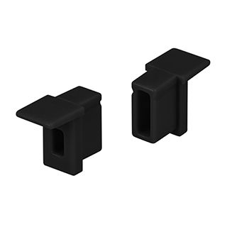 Заглушка SL-MINI-6-H9 BLACK c отверстием (Пластик)