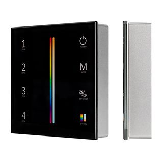 Панель Sens SMART-P55-MULTI Black (3V, 4 зоны, 2.4G) (ARL, IP20 Пластик, 5 лет)