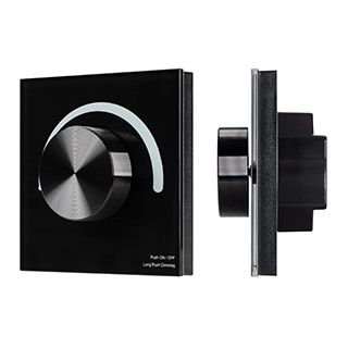 Панель SMART-P91-DIM-G-SUF Black (230V, Rotary, 2.4G) (arlight, Пластик)