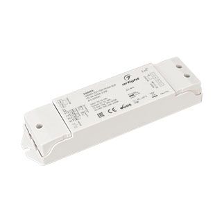 Диммер SMART-D21-DIM-PUSH-SUF (12-48, 1x15A, 2.4G) (ARL, IP20 Пластик, 5 лет)