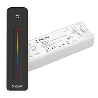 INTELLIGENT ARLIGHT Диммер SMART-SET-PWM-104-52-RGB-SUF White (12-24V, 3x4A, ПДУ LINE, 2.4G) (IARL, 