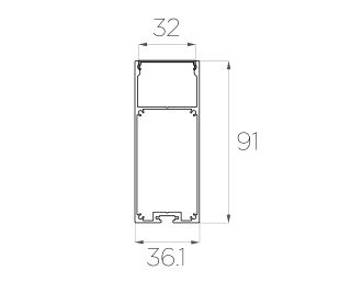 Накладной профиль DL-N 3690 Anod