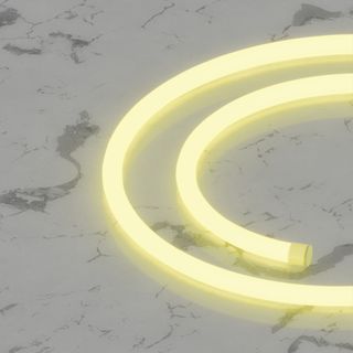 Гибкий неон круглый DL-N D14mm 2835 120led  220V Yellow 8W