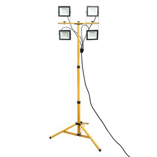 Прожектор на штативе PDL-4*50Вт,  220V, IP65, черный, Cool White
