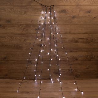 Елочная гирлянда с кольцом, 7 нитей по 1,5 м, 105 LED, белый, не соединяется