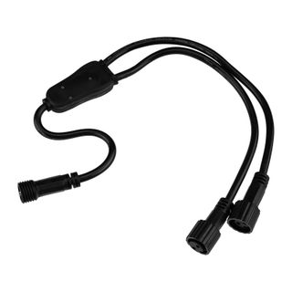 Разветвитель-Y (шнур) для уличных гирлянд (1 вход, 2 выхода) черный ПВХ
