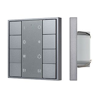 INTELLIGENT ARLIGHT Кнопочная панель DALI-201-23-1G-2SC-RGBW-DT8-IN Silver (BUS, Frame) (IARL, IP20 