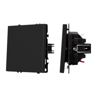 ARL NOBE Выключатель звонковый 1 кл софт-тач черный оникс SWT-MKR1-SFPL-BK (250V, 10A) (Arlight, -)