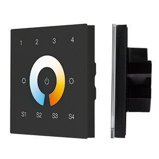 INTELLIGENT ARLIGHT Сенсорная панель DALI-901-11-4G-4SC-MIX-DT8-IN Black (BUS/230V) (IARL, IP20 Плас