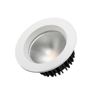 Светодиодный светильник LTD-105WH-FROST-9W Warm White 110deg (IP44 Металл, 3 года)