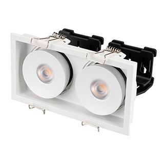 Светильник CL-SIMPLE-S148x80-2x9W Day4000 (WH, 45 deg) (IP20 Металл, 3 года)