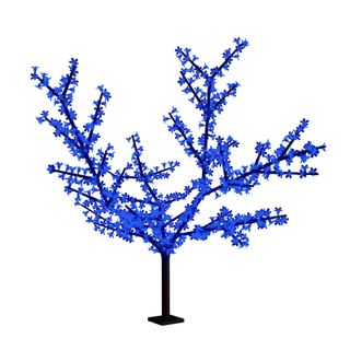 Светодиодное дерево Сакура, высота 2,4м, диаметр кроны 2,0м, синие светодиоды, IP 65, понижающий тра