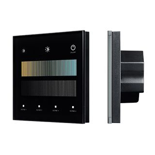 INTELLIGENT ARLIGHT Сенсорная панель SMART-DALI-301-11-1G-4SC-DT8 Черная (230V, встраиваемая, 2.4G) 