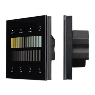 INTELLIGENT ARLIGHT Сенсорная панель SMART-DALI-301-11-4G-3SC-DT8 Черная (230V, встраиваемая, 2.4G) 